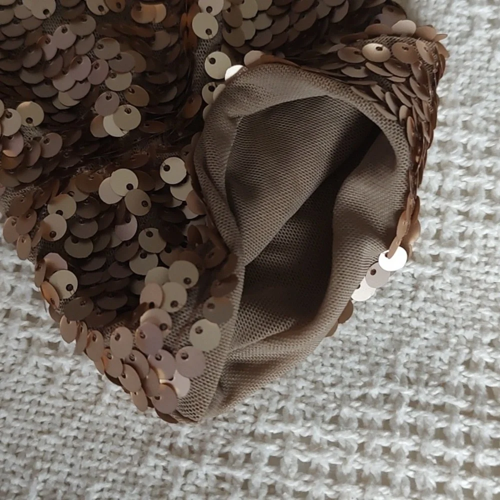 BCBG Maxazaria Fitted Mesh And Sequin Dress - Picture 8 of 9